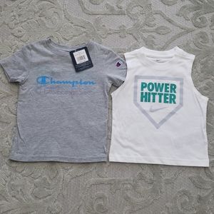 Champion and Nike 2T tops 2pc for boys